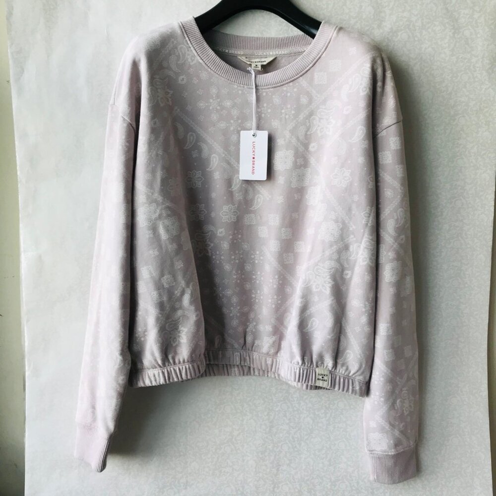Lucky Brand Long Sleeve  Round Neck  60% Cotton  Size : M  MSRP $79.50